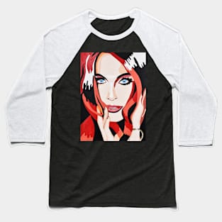 Woman with red hair Baseball T-Shirt